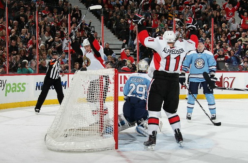 Mike Fisher, Daniel Alfredsson, Paul Martin, Marc-Andre Fleury