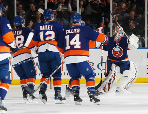 Rick DiPietro, Jack Hillen, Joshua Bailey, Trevor Gillies