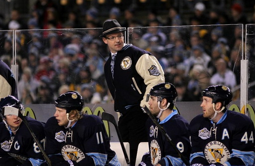 Dan Bylsma, Sidney Crosby, Jordan Staal, Pascal Dupuis, Brooks Orpik