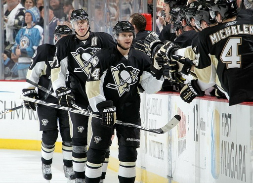 Evgeni Malkin, Chris Kunitz, Zbyněk Michálek