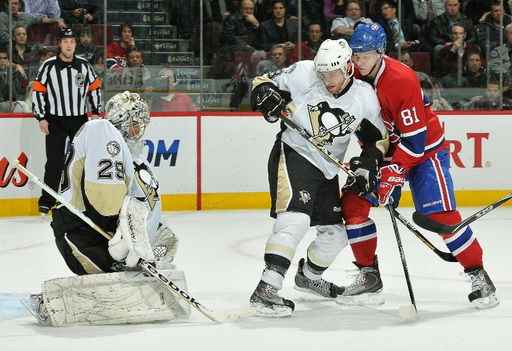 Marc-Andre Fleury, Alex Goligoski, Lars Eller