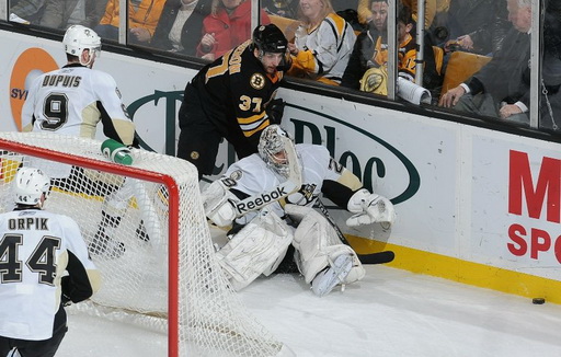 Pascal Dupuis, Patrice Bergeron, Marc-Andre Fleury