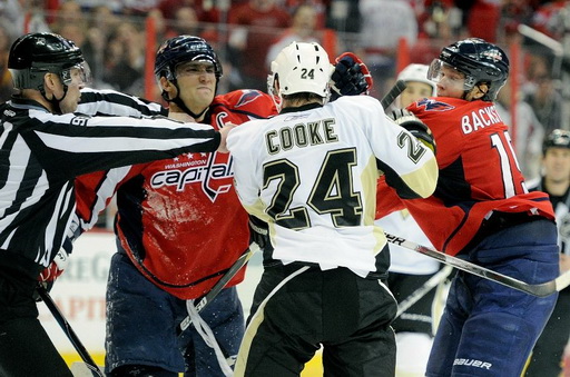 Alexander Ovechkin, Matt Cooke, Nicklas Backstrom