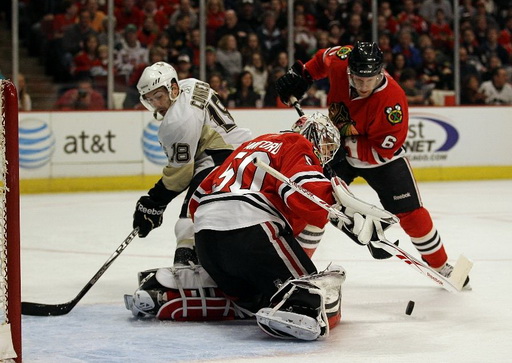 Chris Conner, Corey Crawford, Jordan Hendry