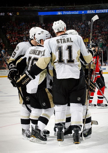 Ben Lovejoy, Tyler Kennedy, Jordan Staal