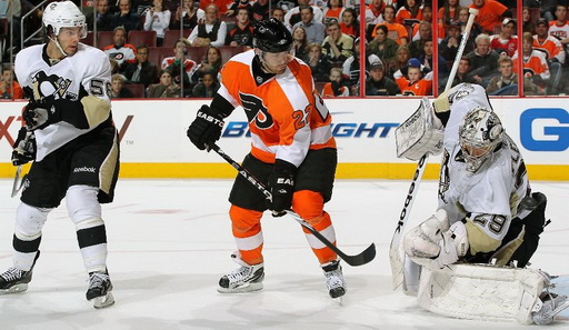 Kristopher Letang, Ville Leino, Marc-Andre Fleury