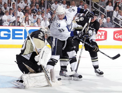 Marc-Andre Fleury, Steven Stamkos, Paul Martin