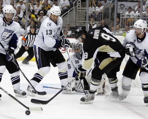 Pavel Kubina, Dwayne Roloson, Pascal Dupuis