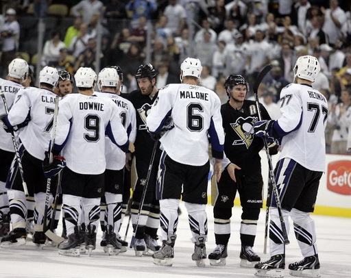 Brooks Orpik, Ryan Malone, Chris Kunitz, Victor Hedman