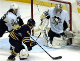 Nathan Gerbe, Kristopher Letang, Marc-Andre Fleury