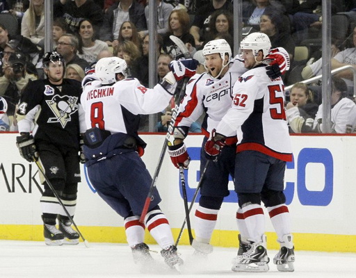 Matt Cooke, Alexander Ovechkin, Dennis Wideman, Mike Green