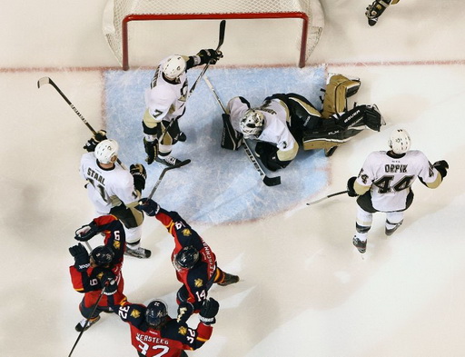 Jordan Staal, Paul Martin, Brent Johnson, Brooks Orpik