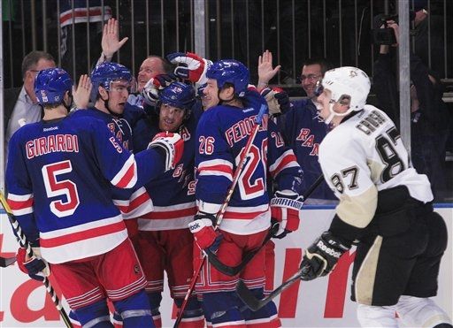 Dan Girardi, Brad Richards, Ruslan Fedotenko, Sidney Crosby