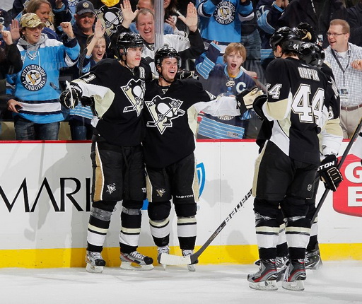 Evgeni Malkin, Tyler Kennedy, Brooks Orpik