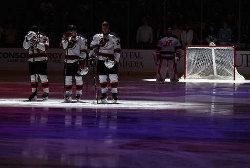 Martin Brodeur, Patrik Eliáš, Petr Sýkora, Bryce Salvador