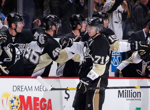 Pascal Dupuis, Joe Vitale, Tyler Kennedy, Evgeni Malkin, Dustin Jeffrey