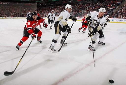 Zach Parise, Zbyněk Michálek, Brooks Orpik