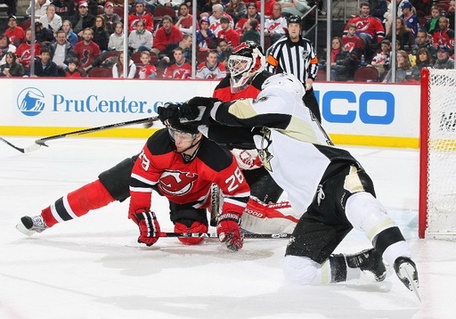 Anton Volchenkov, Martin Brodeur, Chris Kunitz