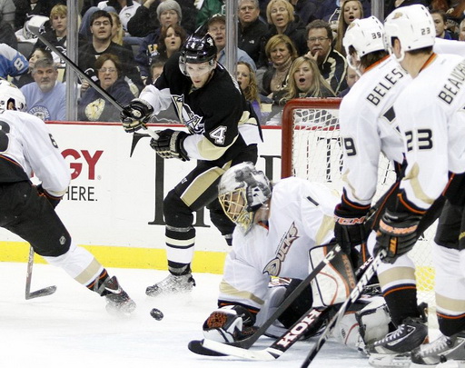 Zbyněk Michálek, Jonas Hiller, Matt Beleskey, Francois Beauchemin