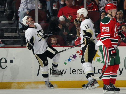 Pascal Dupuis, Jordan Staal, Mark Fayne