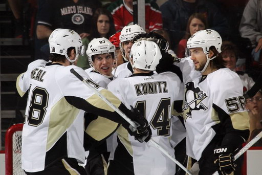 James Neal, Sidney Crosby, Evgeni Malkin, Chris Kunitz, Kristopher Letang