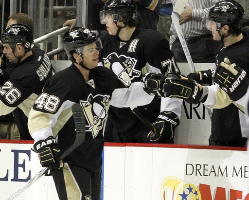 Tyler Kennedy, Evgeni Malkin, James Neal