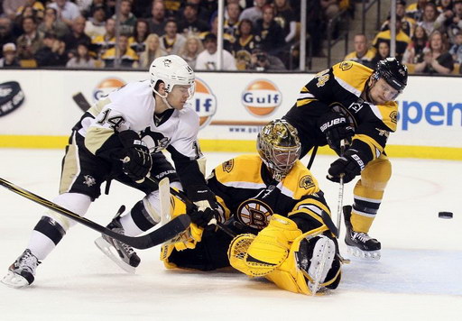 Chris Kunitz, Marty Turco, Dennis Seidenberg