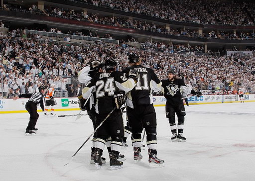 Matt Cooke, Jordan Staal, Kristopher Letang