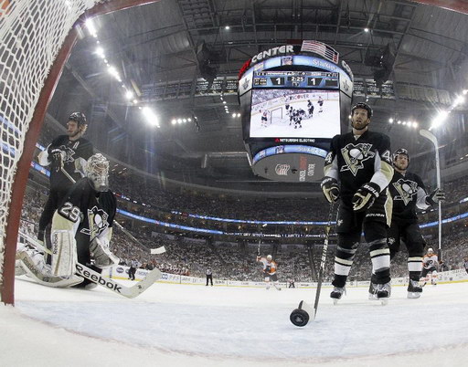 Jordan Staal, Marc-Andre Fleury, Brooks Orpik, Matt Cooke