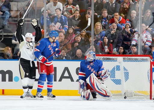 Chris Kunitz, Marc Staal, Henrik Lundqvist