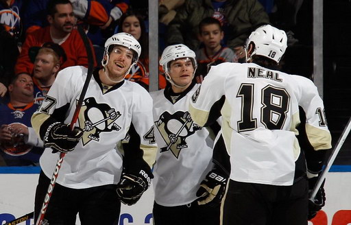 Simon Despres, Chris Kunitz, James Neal