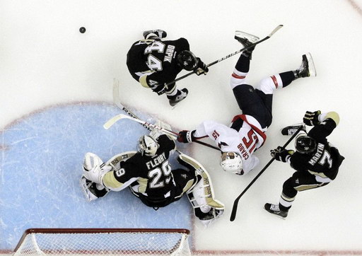 Marc-Andre Fleury, Brooks Orpik, Joey Crabb, Paul Martin