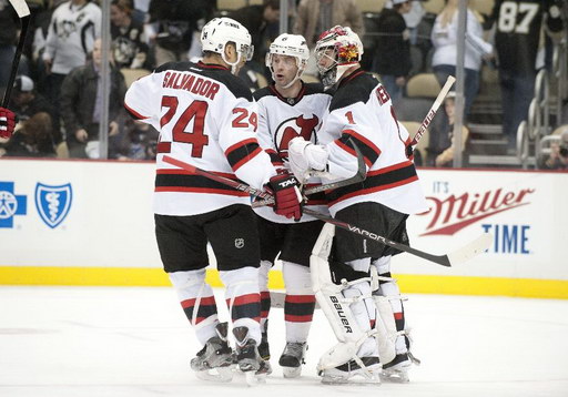 Bryce Salvador, Andy Greene, Johan Hedberg