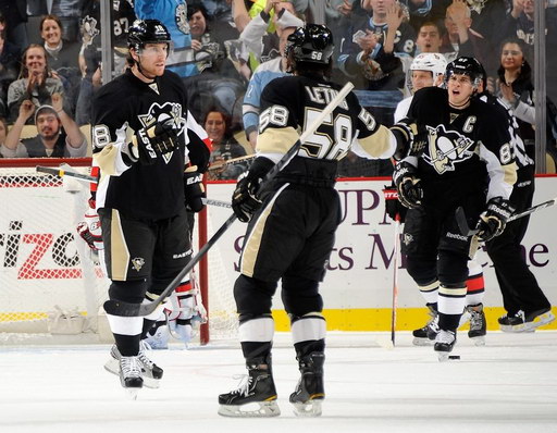 James Neal, Kristopher Letang, Sidney Crosby