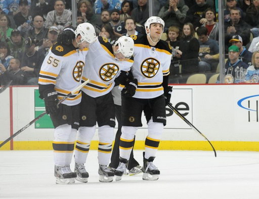 Johnny Boychuk, David Krejci, Milan Lucic