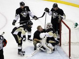 Chris Kunitz, Sidney Crosby, Marc-Andre Fleury, Paul Martin