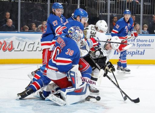 John Moore, Justin Falk, Henrik Lundqvist, Zack Sill