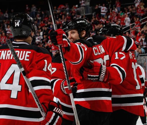 Adam Henrique, Ryane Clowe, Michael Ryder