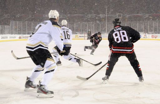 Rob Scuderi, Brandon Sutter, Duncan Keith, Patrick Kane