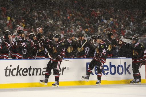 Patrick Sharp, Jonathan Toews, Brandon Saad