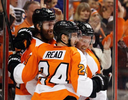 Sean Couturier, Matt Read, Claude Giroux