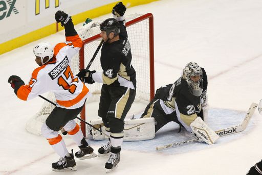 Wayne Simmonds, Rob Scuderi, Marc-Andre Fleury