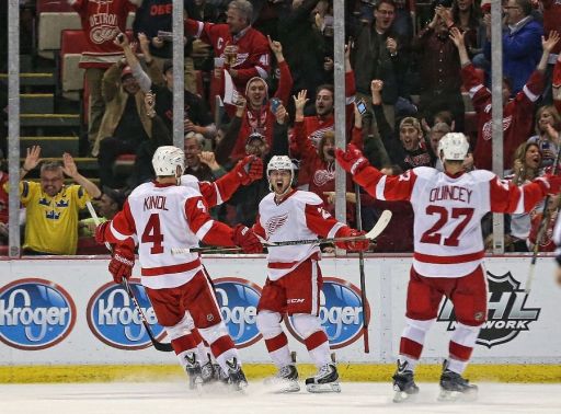 Jakub Kindl, Tomas Tatar, Kyle Quincey