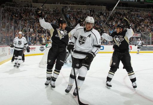 Taylor Pyatt, Anze Kopitar, Marcel Goc