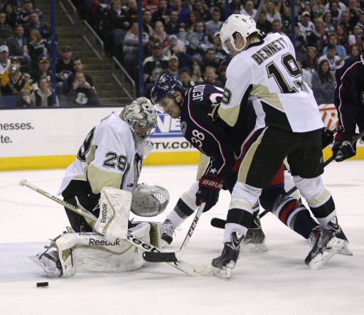 Marc-Andre Fleury, Boone Jenner, Beau Bennett