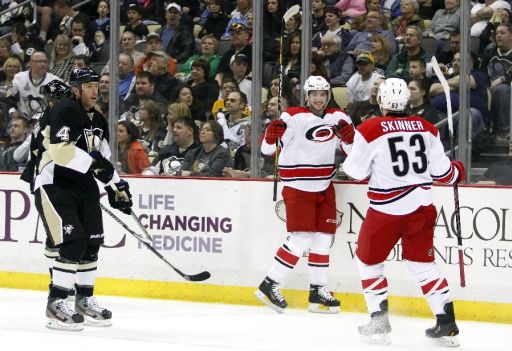 Rob Scuderi, Elias Lindholm, Jeff Skinner