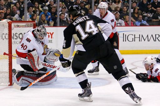 Robin Lehner, Chris Kunitz, Patrick Wiercioch