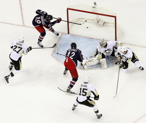 Ryan Johansen, Artem Anisimov, Brooks Orpik, Tanner Glass, Craig Adams, Marc-Andre Fleury